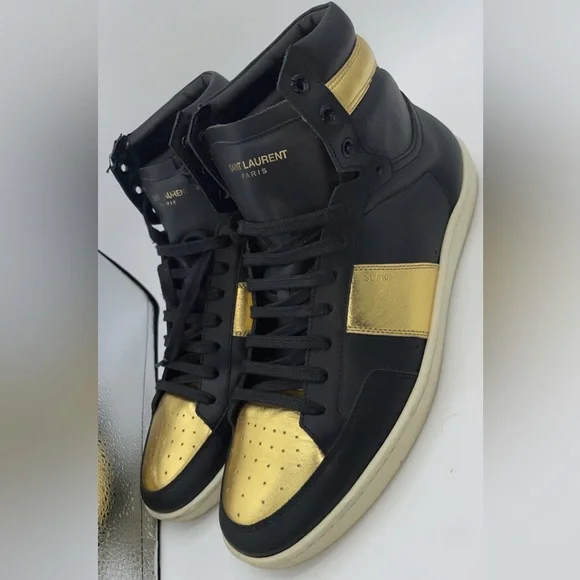 YSL Saint Laurent shoes Mens size 10 Saint Laurent Men s Black Sl/06 Court Classic Logo  main image 2
